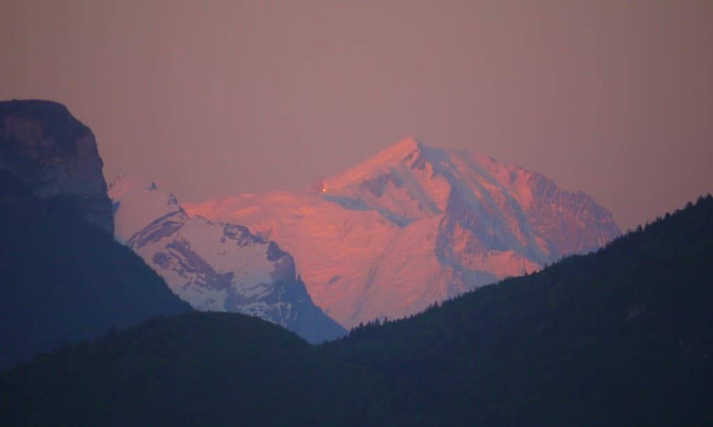 Coucher de soleil sur le Mont-Blanc