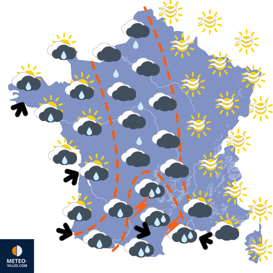 Toujours très sec dans le Nord et l'Est