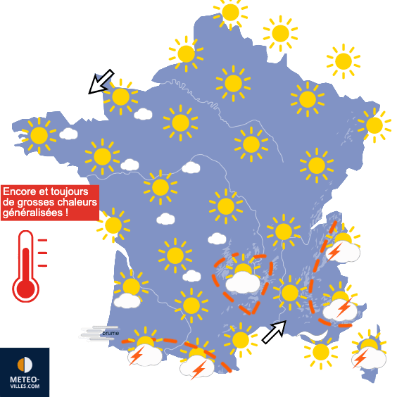 Canicule, puis orages avant un net rafraîchissment