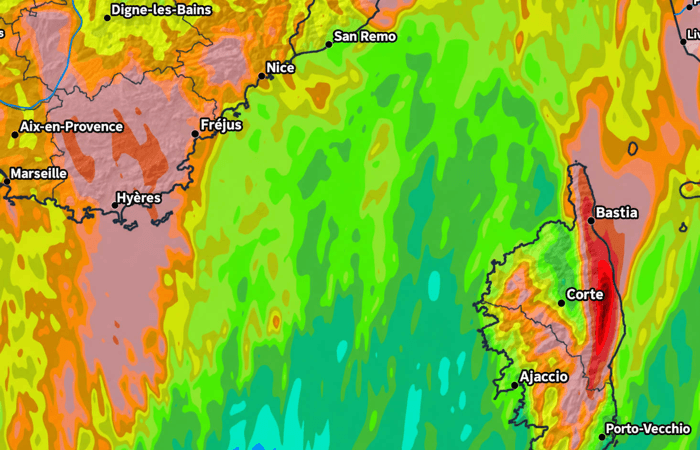 Fortes pluies et inondations pour ce mardi entre la Provence et la Corse
