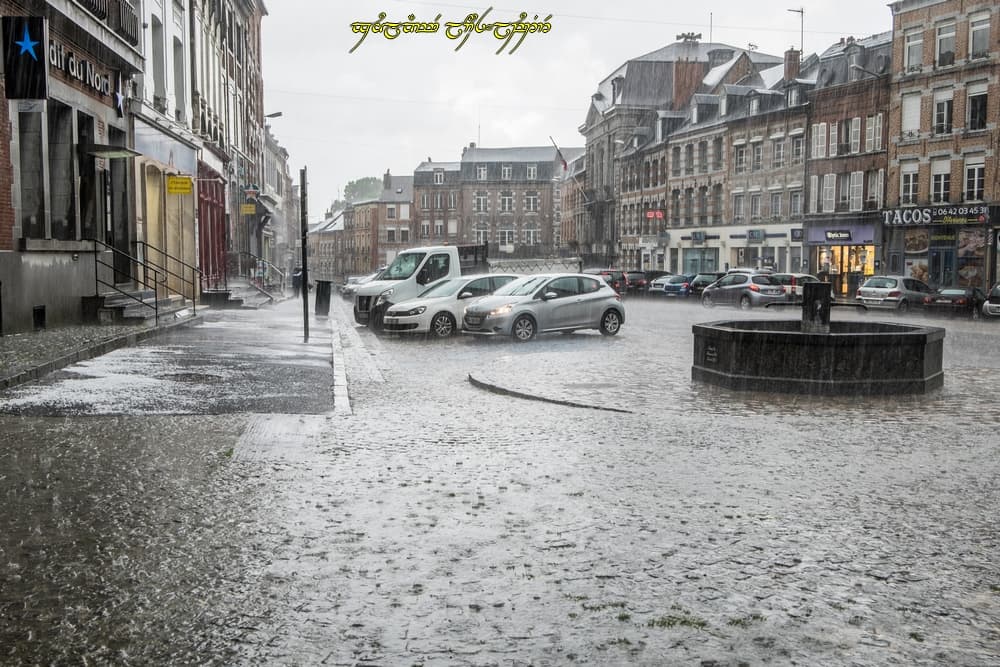 Jour de grêle et de pluie