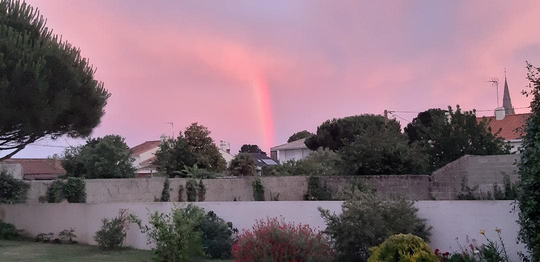 un arc en ciel de fou vers 22h