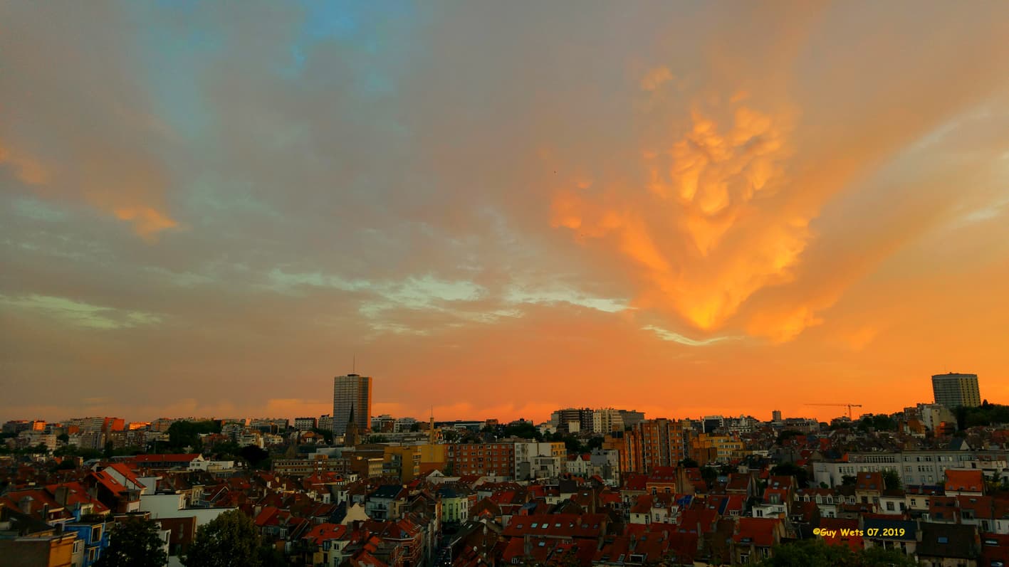 Ixelles fin du coucher de soleil