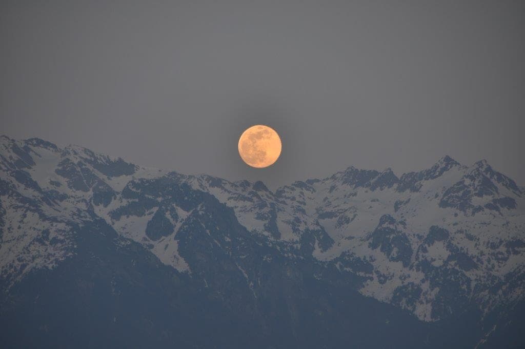 Lever de lune.