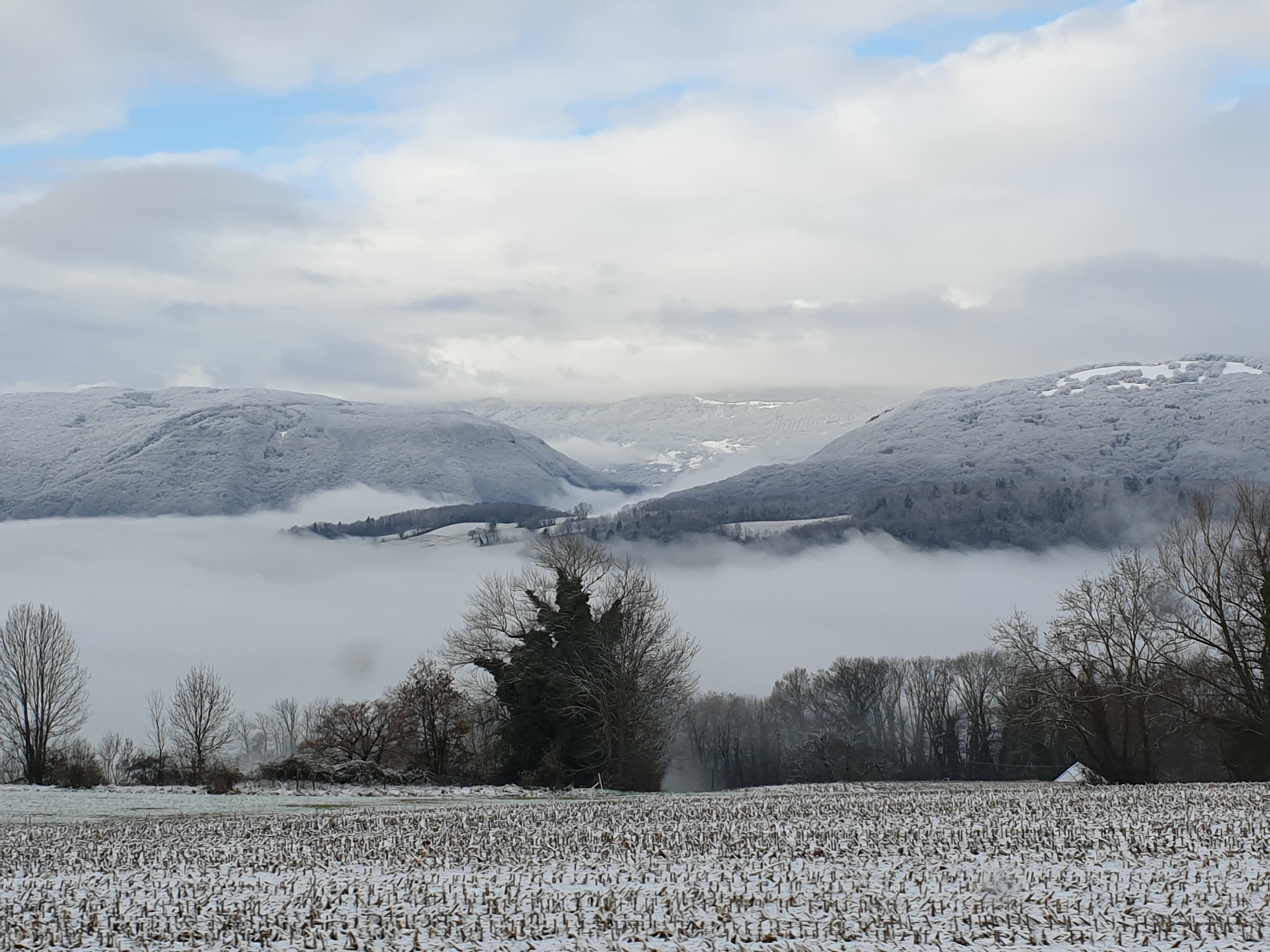 Mer de brouillard, en quittant Thusy direction Rumilly