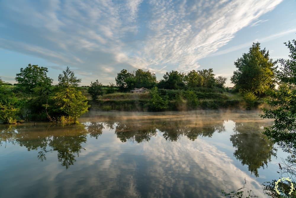 Trait de brume sur le miroir