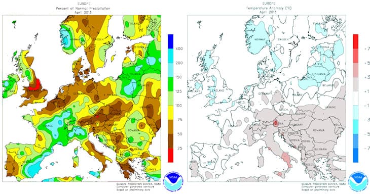 Image d'illustration pour Bilan météo d'avril 2013 en France et en Europe