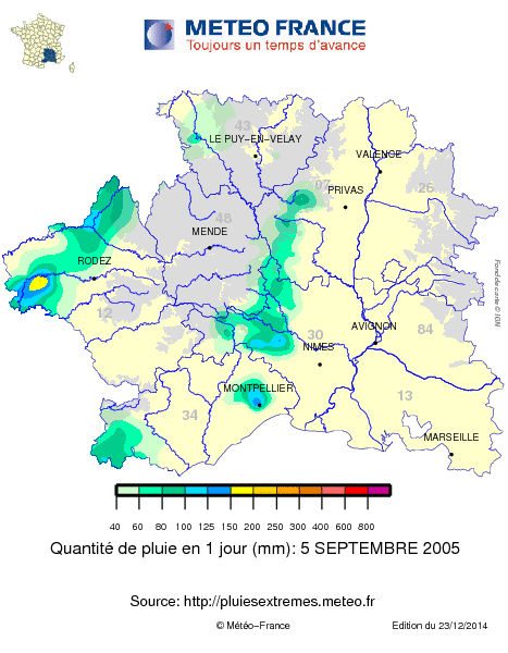 Image d'illustration pour Episode méditerranéen diluvien du 5 au 9 septembre 2005