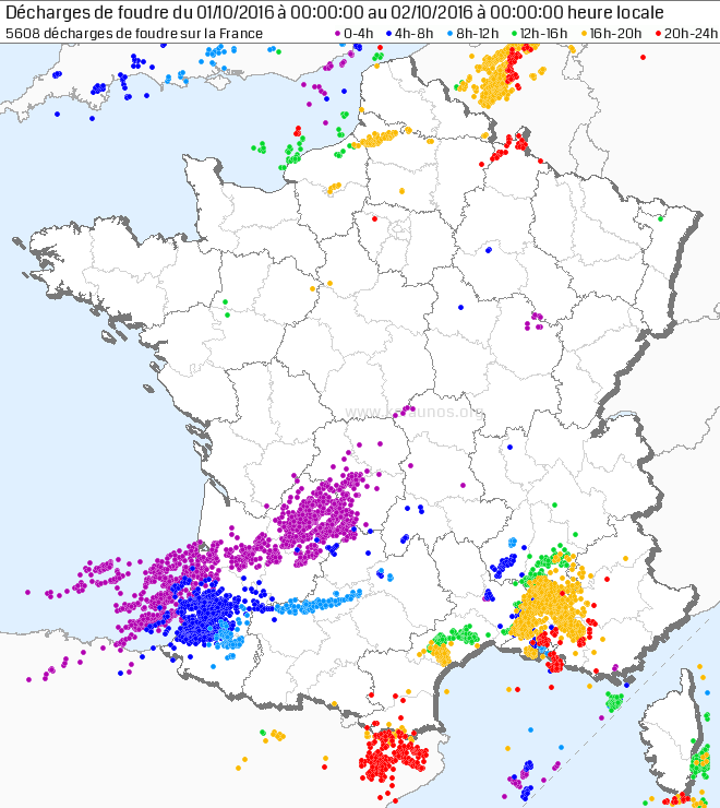 Image d'illustration pour Orages localement forts près de la Méditerranée