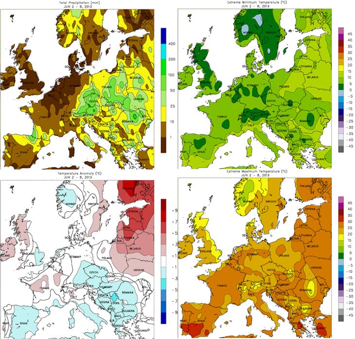 Image d'illustration pour Bilan météo hebdomadaire sur la France et l'Europe