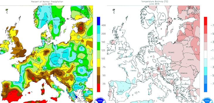 Image d'illustration pour Bilan météo de juin 2013 en France et en Europe