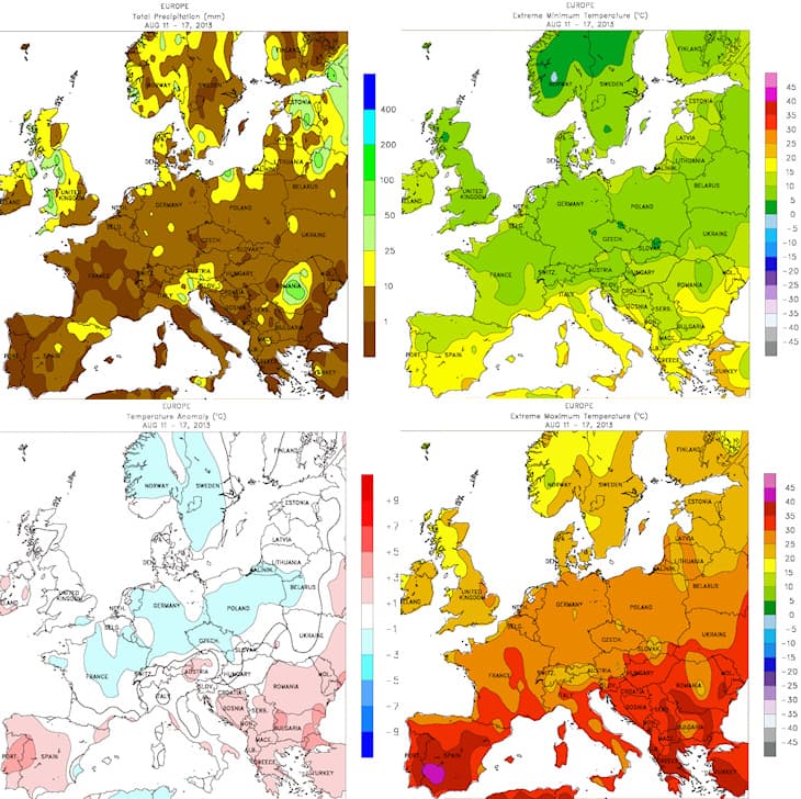 Image d'illustration pour Bilan météo hebdomadaire sur la France et l'Europe