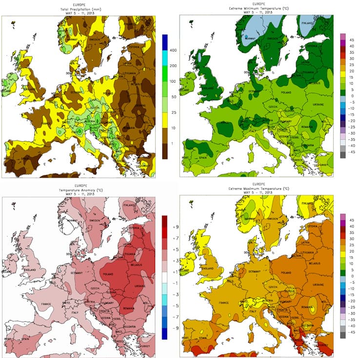 Image d'illustration pour Bilan météo hebdomadaire sur la France et l'Europe