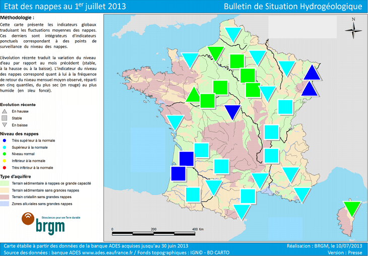 Image d'illustration pour Bulletin de situation des nappes phréatiques