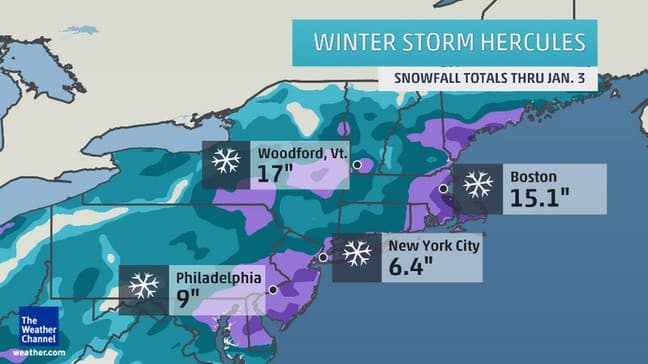 Image d'illustration pour Vague de froid et neige aux Etats-Unis