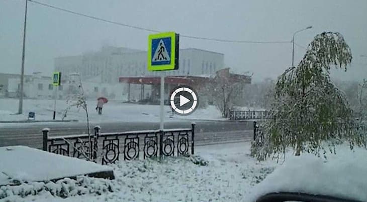 Image d'illustration pour Brutal changement de temps en Sibérie - Neige à Nadym