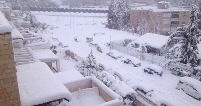 Image d'illustration pour Neige au Moyen Orient vue du satellite