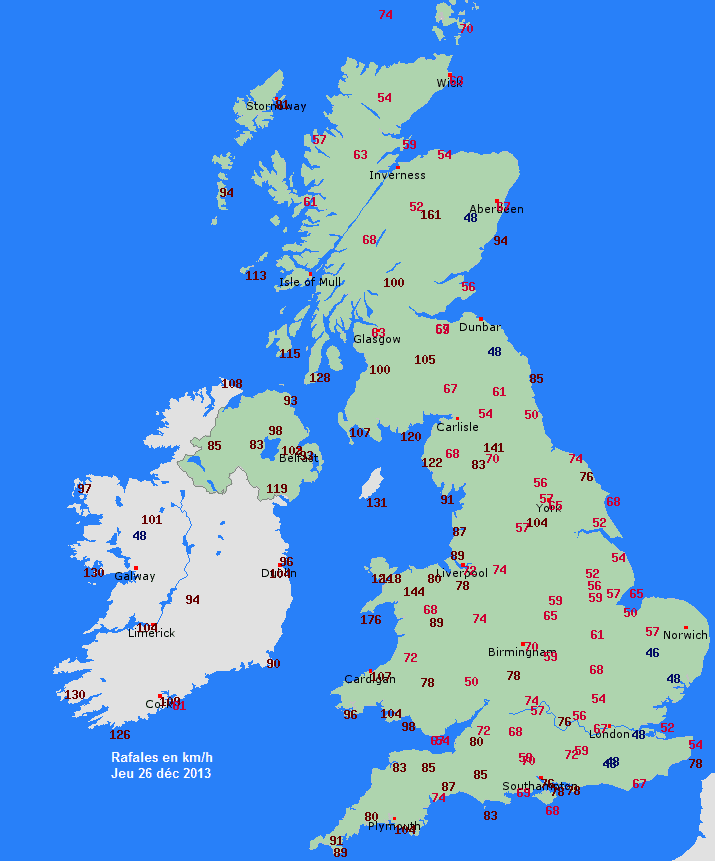 Image d'illustration pour Bilan de la tempête Erich (France, Iles Britanniques, Belgique)