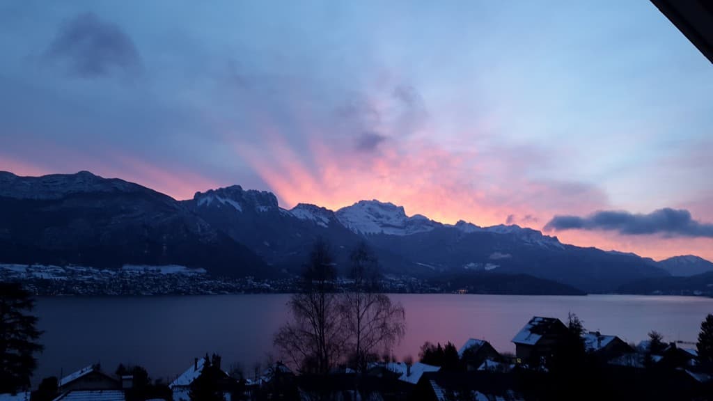 Lever de soleil hivernal