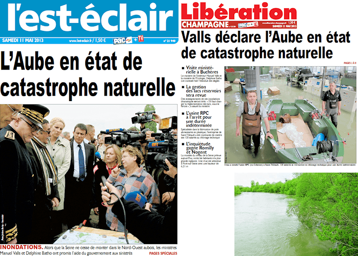 Image d'illustration pour Bourgogne - Champagne Ardenne - Rhône Alpes : Point sur les crues