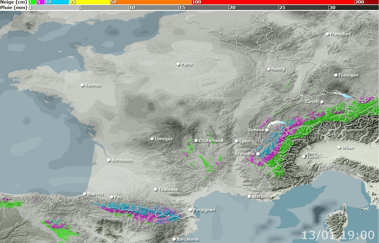 Image d'illustration pour Météo neige en montagne : les contrastes s'accentuent suivant les massifs